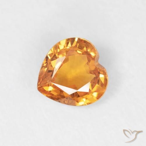 0.40ct 天然 杏橙 蓝宝石, 心形, VS