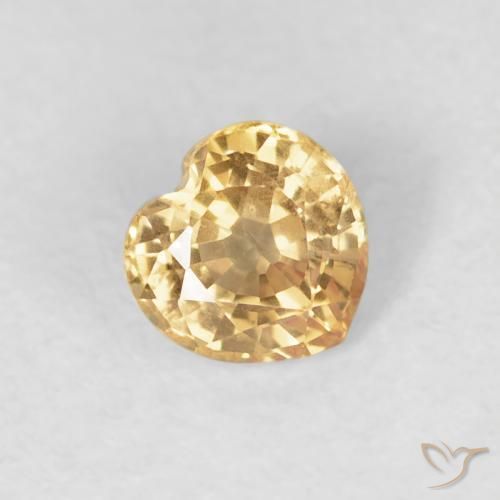 0.51ct 天然 金色 蓝宝石, 心形, VS