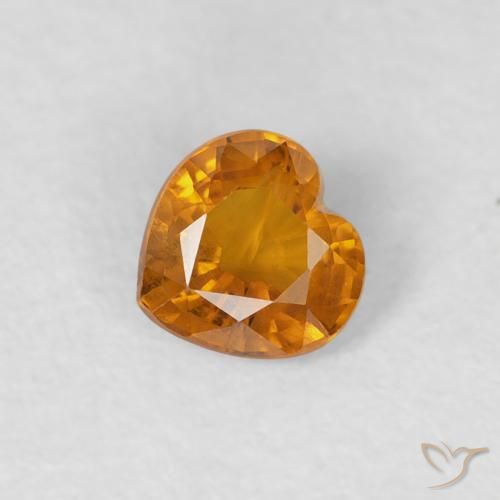0.36ct 天然 杏橙 蓝宝石, 心形, VS