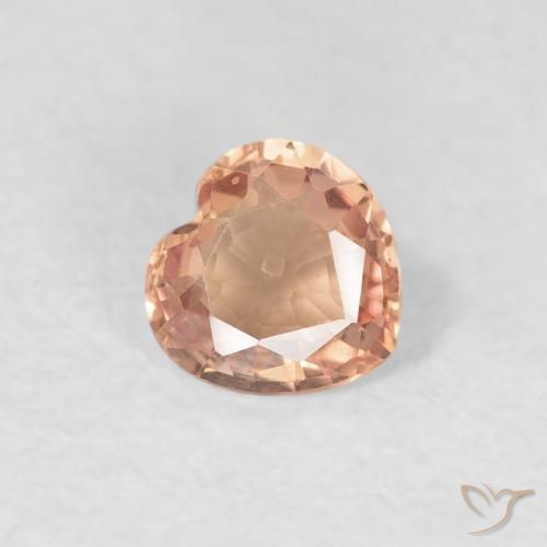 0.38ct 天然 中橙 蓝宝石, 心形, VVS
