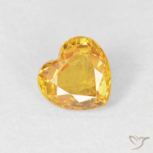 0.43ct 天然 中金 蓝宝石, 心形, VVS