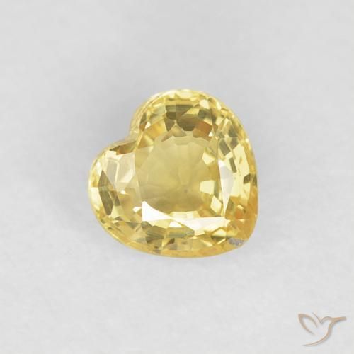 0.48ct 天然 托斯卡纳黄 蓝宝石, 心形, VVS
