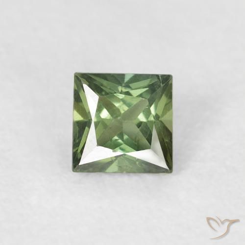 0.31ct 天然 中绿色 蓝宝石, 正方形, VS