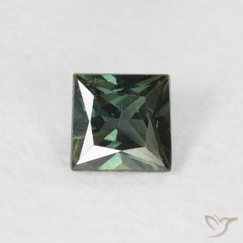 0.30ct 天然 大地绿 蓝宝石, 正方形, VS
