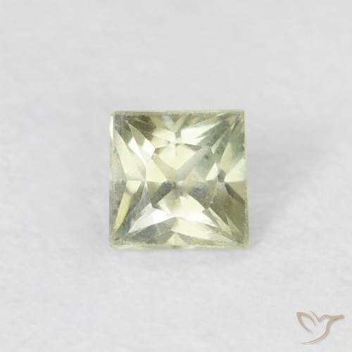 0.20ct 天然 暖绿 蓝宝石, 正方形, VS