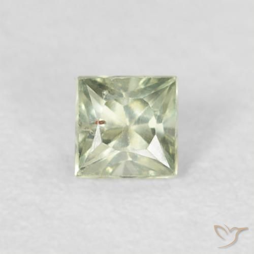 0.24ct 天然 非常浅的绿色 蓝宝石, 正方形, VS