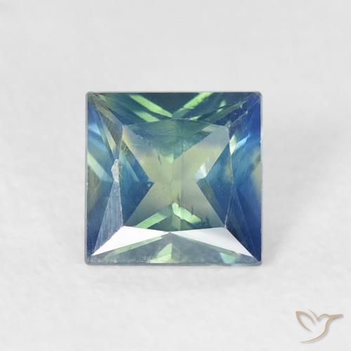 0.69ct 天然 青色 蓝宝石, 正方形, VS