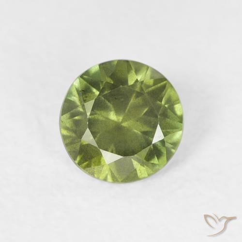 0.43ct 天然 森林绿 蓝宝石, 圆形的, VS