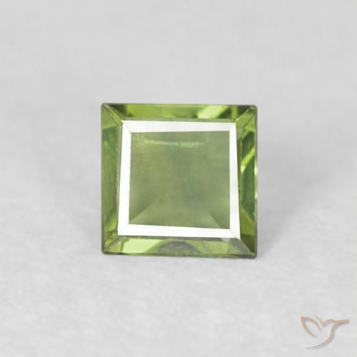 0.28ct 天然 暖绿 蓝宝石, 正方形, VVS