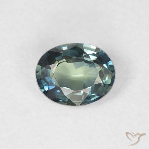 0.31ct 天然 绿蓝色 蓝宝石, 椭圆形, VVS