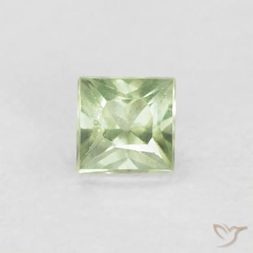 0.20ct 天然 非常浅的绿色 蓝宝石, 正方形, VS