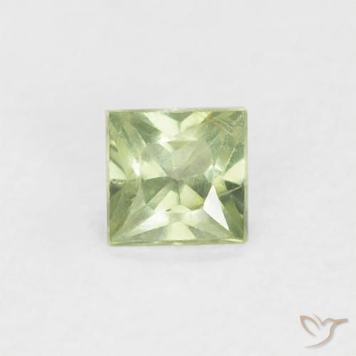 0.18ct 天然 青柠绿 蓝宝石, 正方形, VS