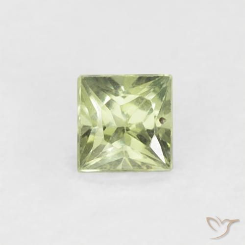 0.20ct 天然 中绿色 蓝宝石, 正方形, VS