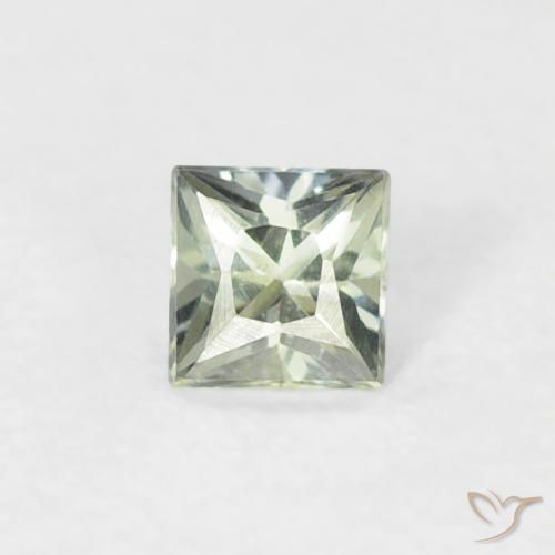 0.19ct 天然 浅绿色 蓝宝石, 正方形, VS