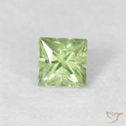 0.21ct 天然 非常浅的绿色 蓝宝石, 正方形, VVS-VS