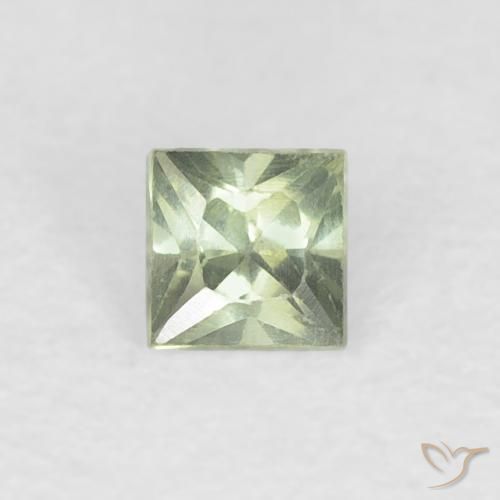 0.21ct 天然 浅绿色 蓝宝石, 正方形, VVS-VS