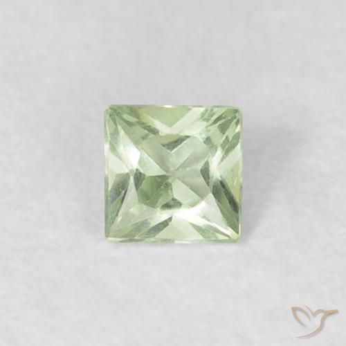 0.19ct 天然 非常浅的绿色 蓝宝石, 正方形, VVS-VS