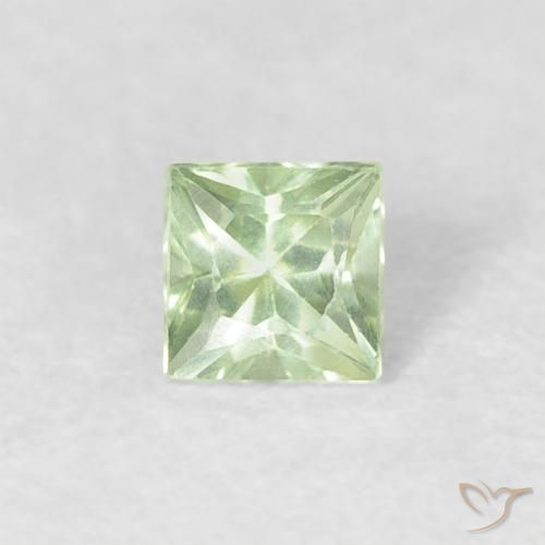 0.23ct 天然 非常浅的鼠尾草绿色 蓝宝石, 正方形, VVS-VS