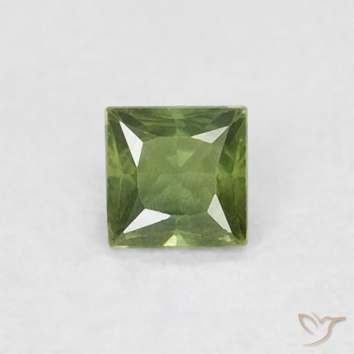 0.21ct 天然 大地绿 蓝宝石, 正方形, VS