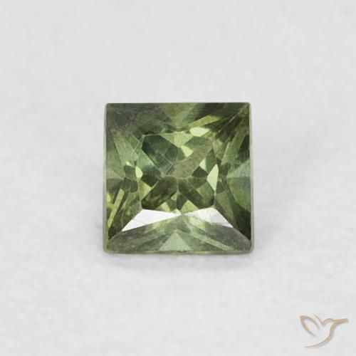 0.20ct 天然 中绿色 蓝宝石, 正方形, VS