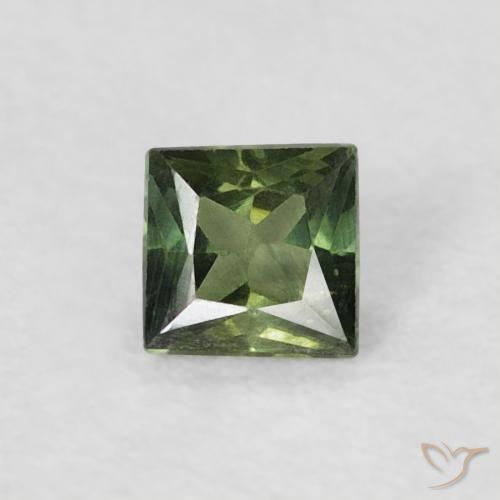 0.21ct 天然 深绿色 蓝宝石, 正方形, VS
