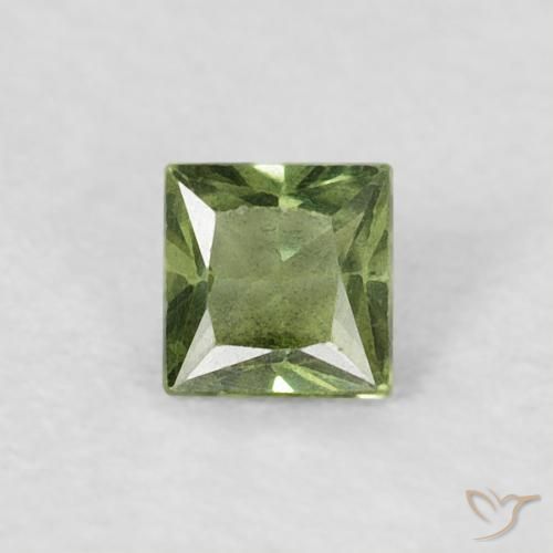 0.18ct 天然 浅森林绿 蓝宝石, 正方形, VS