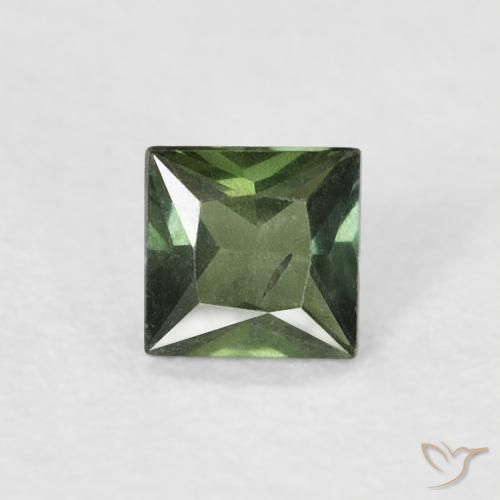 0.32ct 天然 深绿色 蓝宝石, 正方形, VS