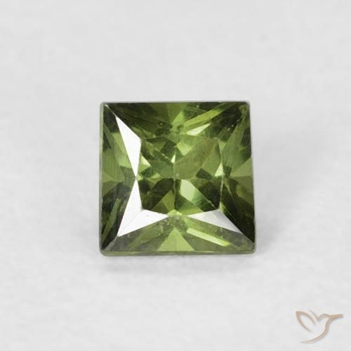 0.38ct 天然 Medium Dark-Green 蓝宝石, 正方形, VS