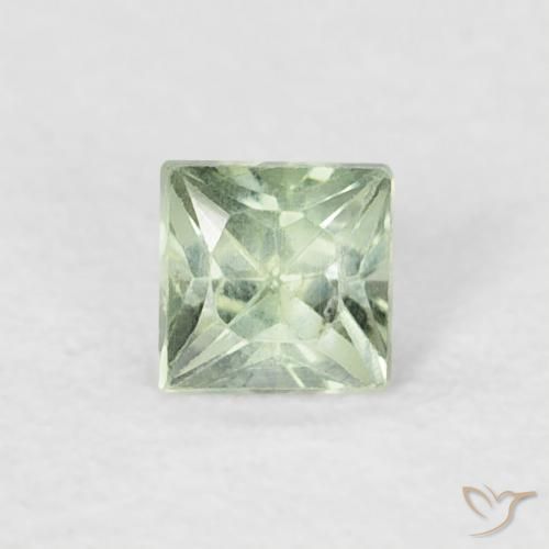 0.21ct 天然 浅鼠尾草绿色 蓝宝石, 正方形, VS