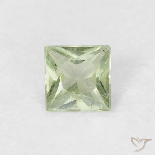 0.17ct 天然 非常浅的鼠尾草绿色 蓝宝石, 正方形, VS