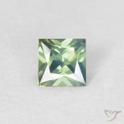 0.27ct 天然 Medium Light Green 蓝宝石, 正方形, VVS-VS