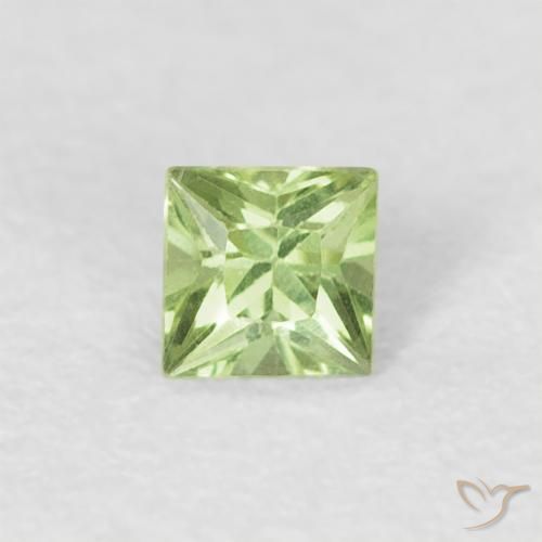 0.19ct 天然 浅活泼的绿色 蓝宝石, 正方形, VVS-VS