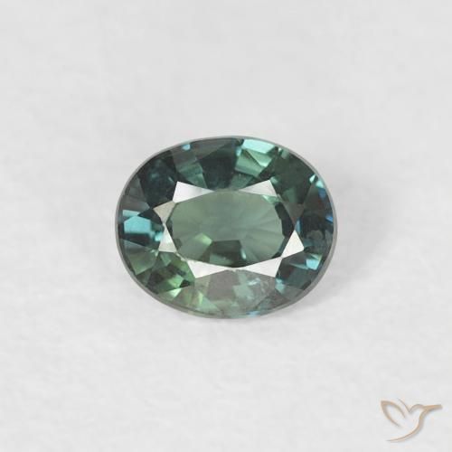 0.31ct 天然 灰绿色 蓝宝石, 椭圆形, VVS-VS
