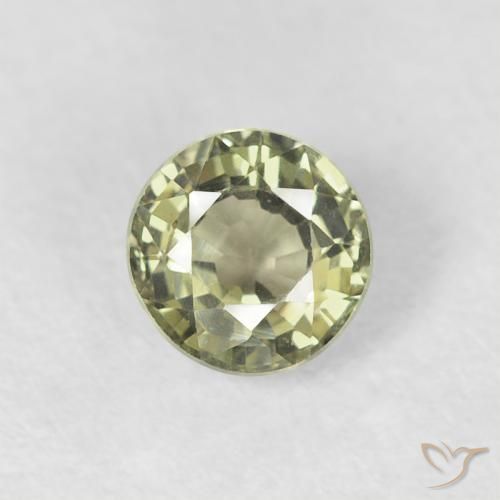 0.57ct 天然 中绿色 蓝宝石, 圆形的, VVS-VS