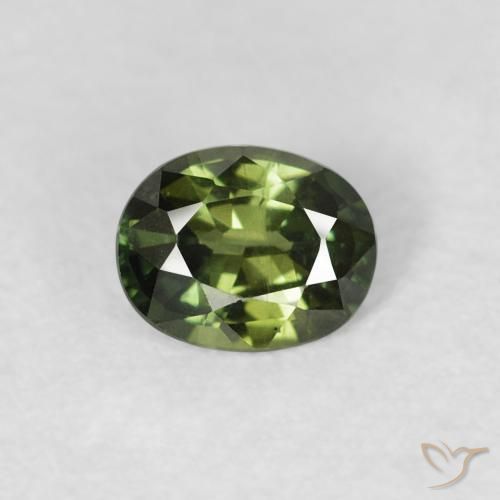 0.48ct 天然 Medium Light Green 蓝宝石, 椭圆形, VVS-VS