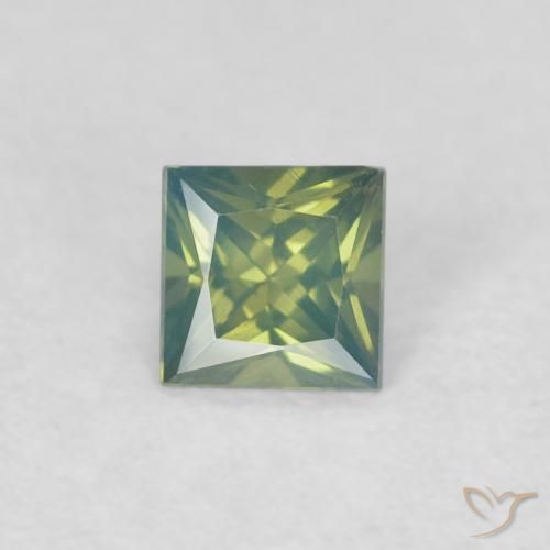 0.30ct 天然 深绿色 蓝宝石, 正方形, VVS-VS