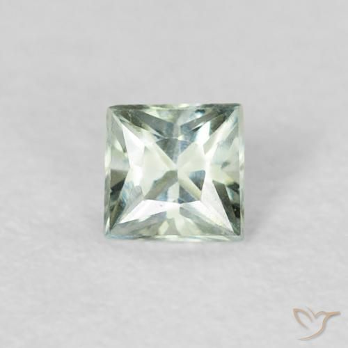 0.19ct 天然 蓝绿色 蓝宝石, 正方形, VVS