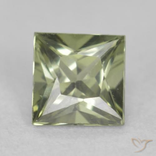 0.31ct 天然 浅森林绿 蓝宝石, 正方形, VVS