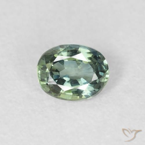 0.30ct 天然 浅绿色 蓝宝石, 椭圆形, VVS