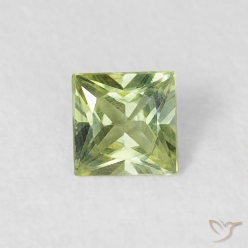 0.23ct 天然 橄榄绿色 蓝宝石, 正方形, VVS-VS