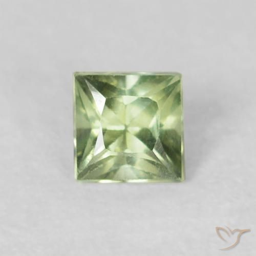 0.21ct 天然 中绿色 蓝宝石, 正方形, VVS-VS