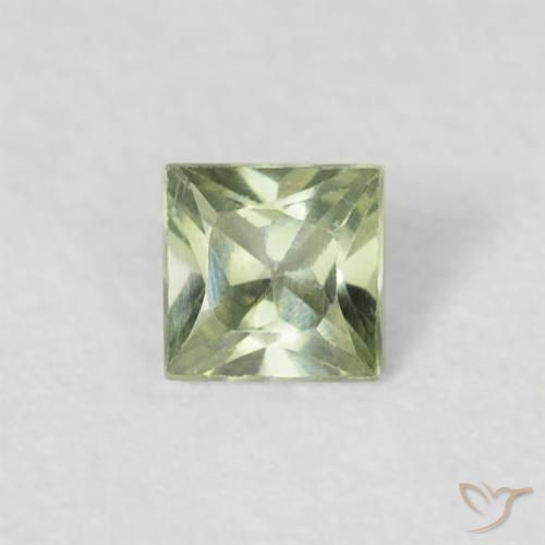 0.18ct 天然 浅绿色 蓝宝石, 正方形, VVS-VS