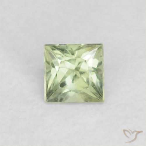 0.23ct 天然 非常浅的鼠尾草绿色 蓝宝石, 正方形, VVS-VS