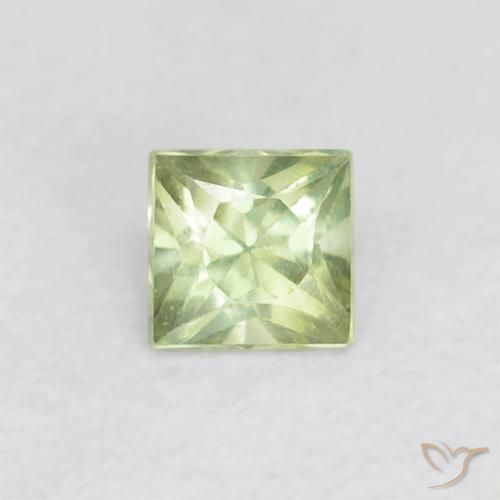 0.22ct 天然 暖绿 蓝宝石, 正方形, VVS-VS