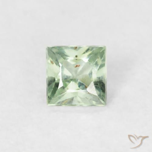 0.19ct 天然 暖绿 蓝宝石, 正方形, VS