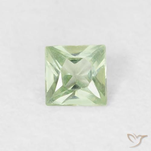 0.19ct 天然 非常浅的绿色 蓝宝石, 正方形, VS