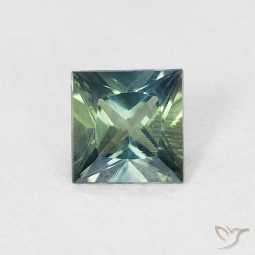 0.40ct 天然 中蓝绿色 蓝宝石, 正方形, VS