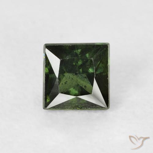 0.38ct 天然 冷绿 蓝宝石, 正方形, VS