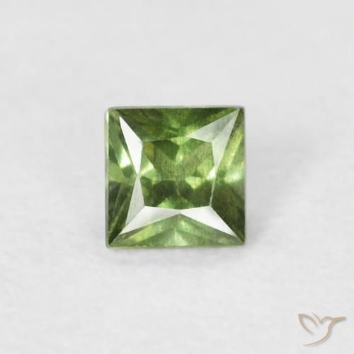 0.20ct 天然 中绿色 蓝宝石, 正方形, VS