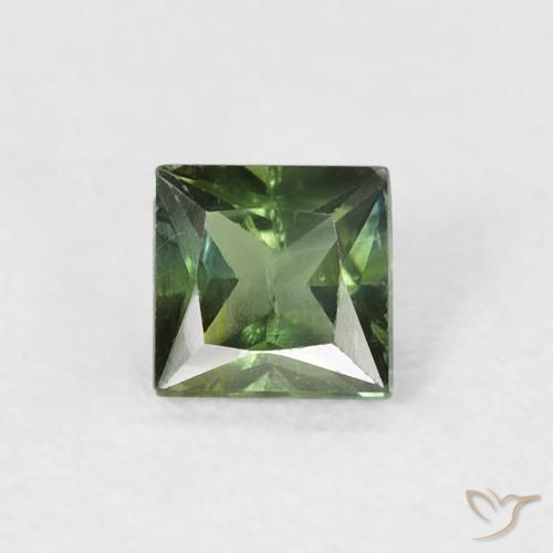 0.47ct 天然 棕绿色 蓝宝石, 正方形, VS